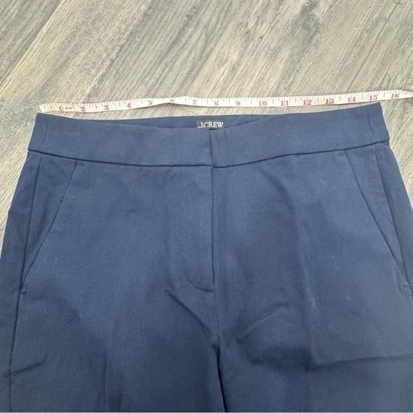 J Crew Kate Pant Navy Blue Straight Leg Four Season Stretch Womens Size 8P NEW - Picture 9 of 14